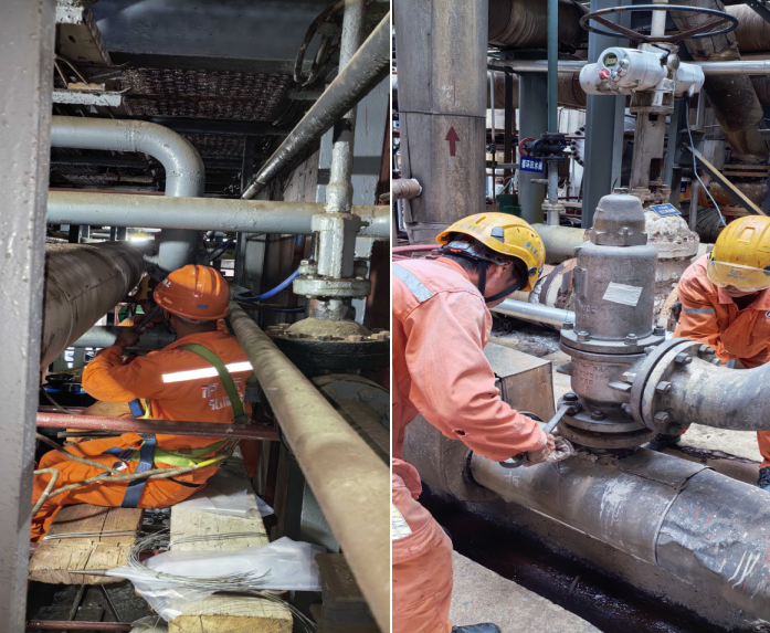 爭分奪秒搶進度 顧全大局做先鋒——記設(shè)備制造安裝工程處安全閥作業(yè)組(圖1) 爭分奪秒搶進度 顧全大局做先鋒——記設(shè)備制造安裝工程處安全閥作業(yè)組(圖1)